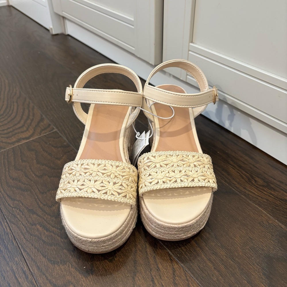 Women’s Old Navy Woven Espadrille Platform Wedge Sandals 6 New